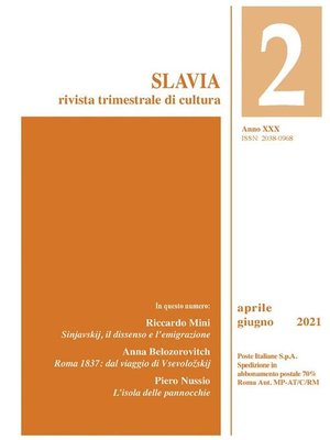 cover image of Slavia n. 2--2021